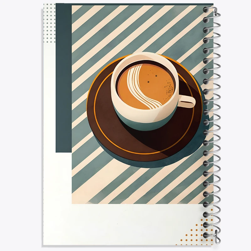 دفتر مشق 100 برگ خندالو طرح قهوه (COFFEE) کد F10406