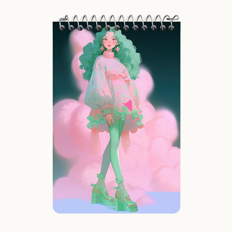 دفتر یادداشت 50 برگ خندالو طرح دخترانه کد F627