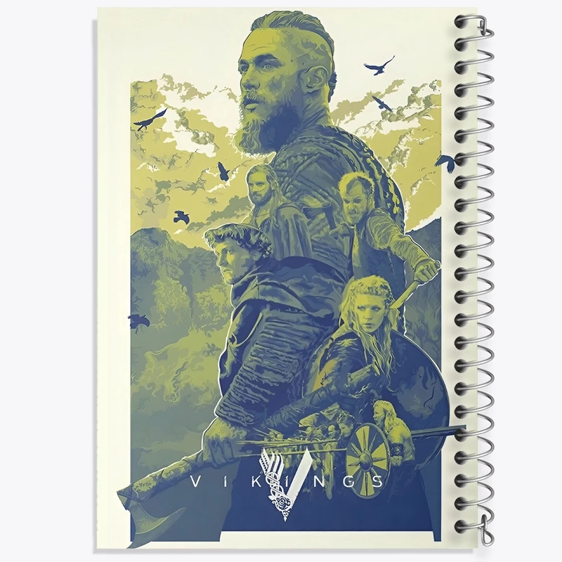 دفتر شطرنجی 50 برگ خندالو طرح وایکینگ ها (Vikings) کد F13620