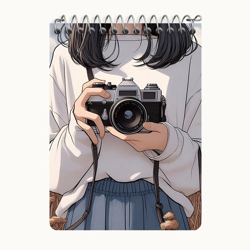 دفتر یادداشت 50 برگ خندالو طرح دختر عکاس کد N4039