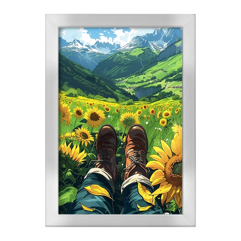 تابلو خندالو طرح مزرعه آفتابگردان کد F4541