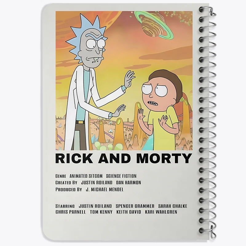 دفتر یادداشت 50 برگ خندالو طرح ریک و مورتی (Rick and Morty) کد F13203