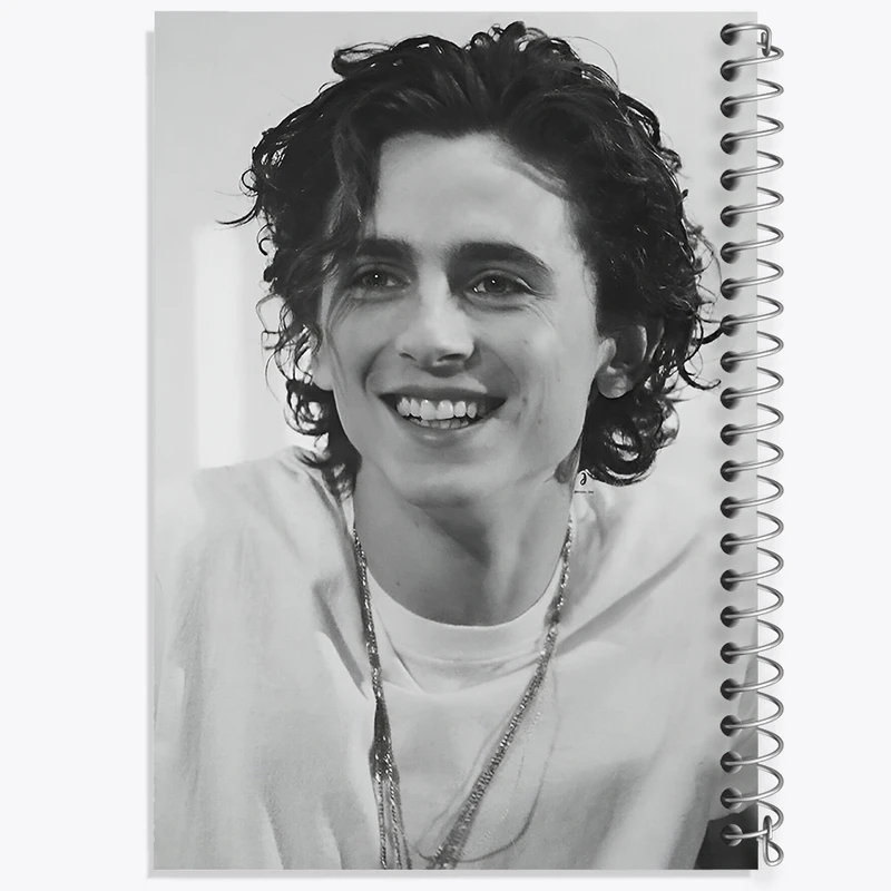 دفتر ژورنال نویسی 50 برگ خندالو مدل نقطه ای طرح تیموتی شالامی (Timothée Chalamet) کد F10253