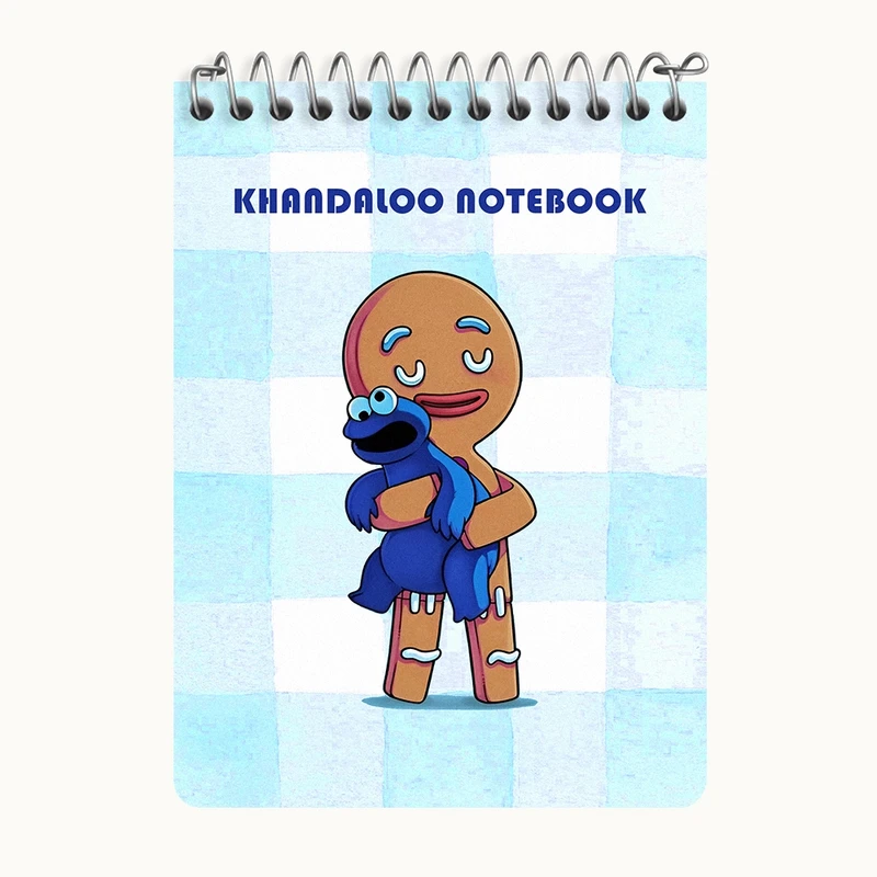 دفتر یادداشت 50 برگ خندالو طرح هیولای کلوچه (Cookie Monster) کد N6211