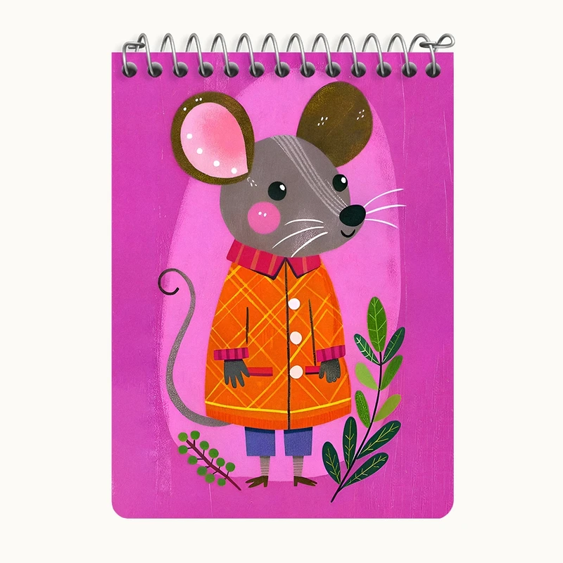 دفتر یادداشت 50 برگ خندالو طرح موش بانمک کد N6471