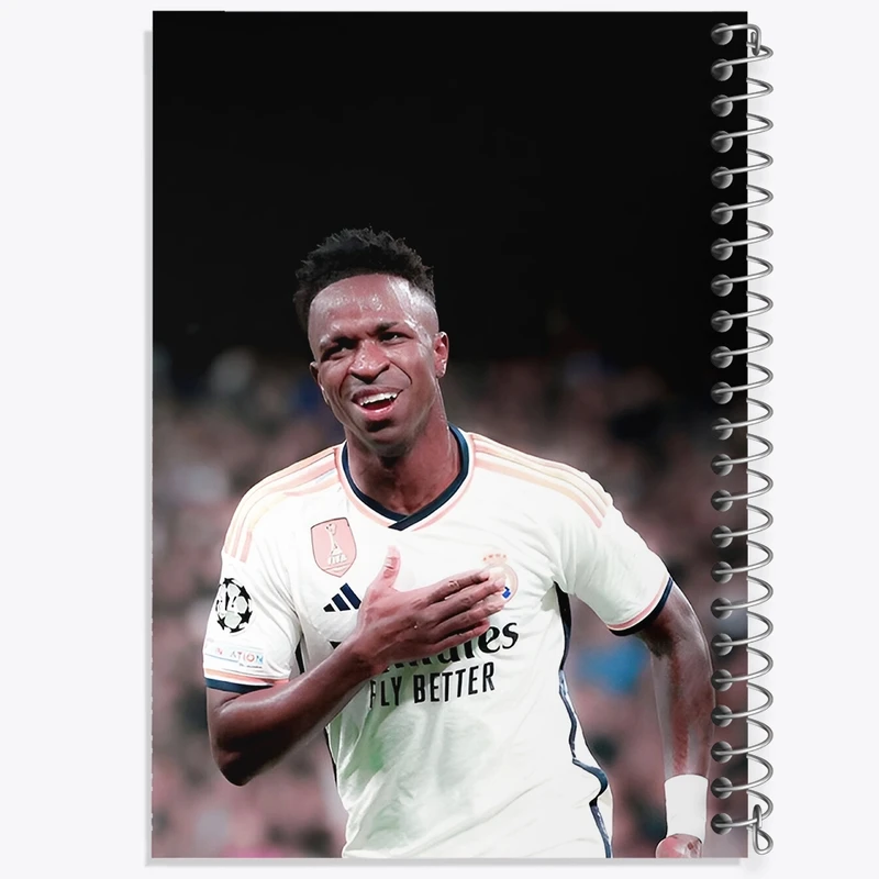 دفتر طراحی 50 برگ خندالو طرح وینیسیوس جونیور (Vinicius Junior) کد F14291