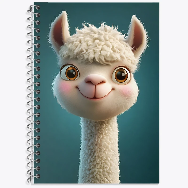 دفتر زبان دوخط 50 برگ خندالو طرح لاما کد F9265