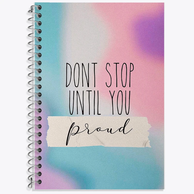 دفتر زبان دوخط 50 برگ خندالو طرح Don’t Stop Until You Psoud کد F11504
