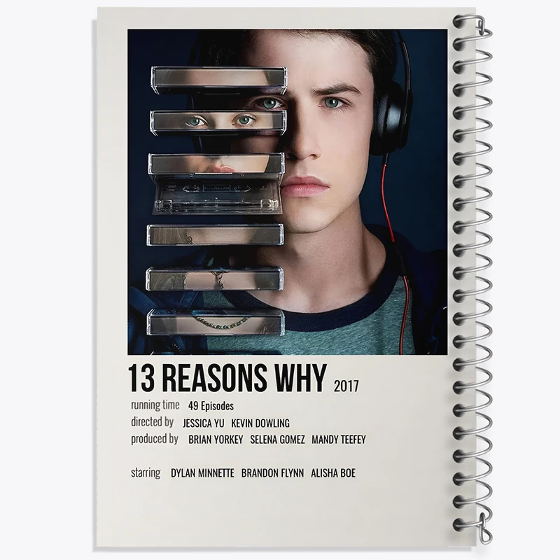 دفتر مشق 100 برگ خندالو طرح 13 Reasons Why کد F13374