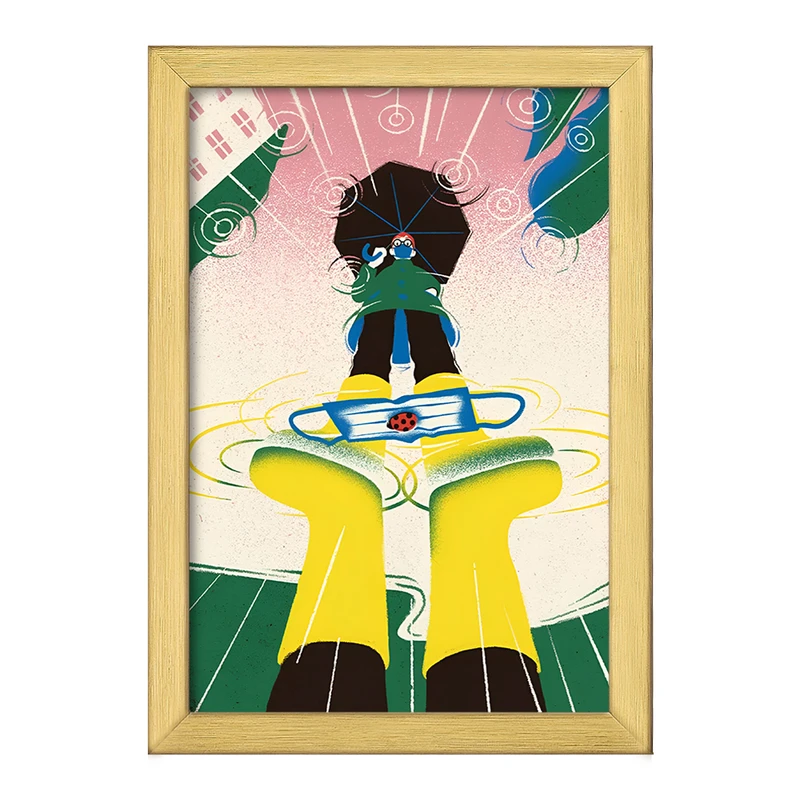 تابلو خندالو طرح روز بارانی کد F8928