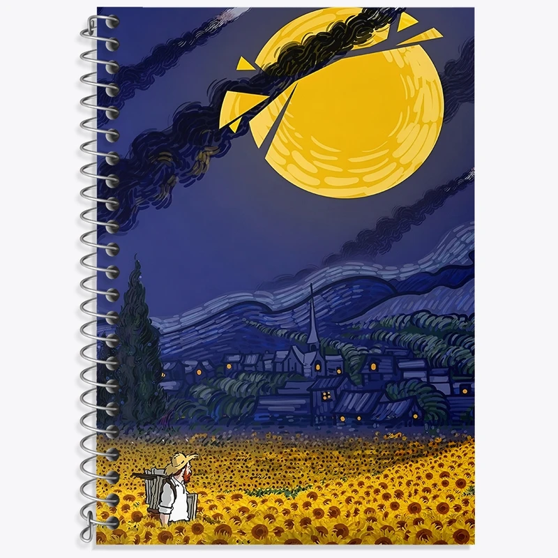 دفتر لغت 50 برگ خندالو طرح ونسان ونگوگ کد F3927