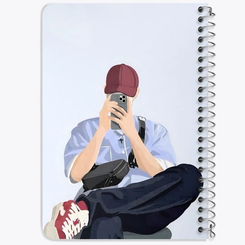 دفتر یادداشت 50 برگ خندالو طرح پسرانه مینیمال کد F3238