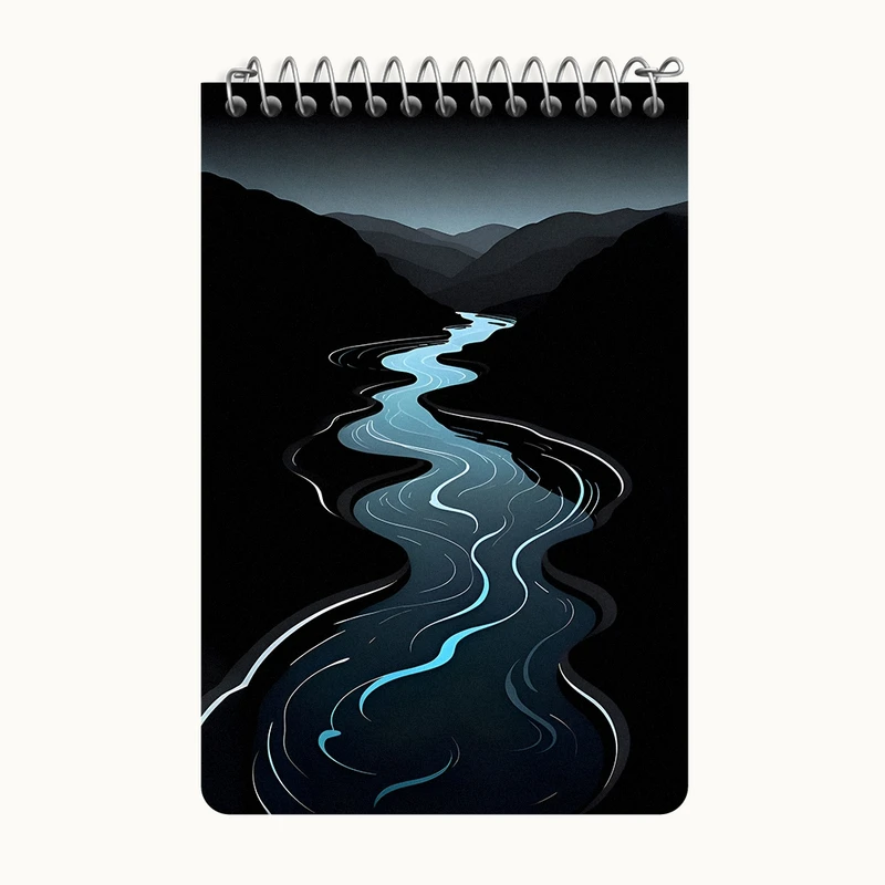 دفتر یادداشت 50 برگ خندالو طرح رودخانه کد F12876