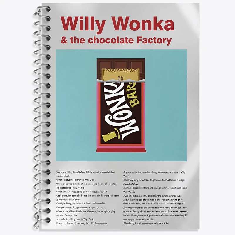 دفتر لغت 50 برگ خندالو طرح ویلی وانکا (Willy Wonka) کد F13815