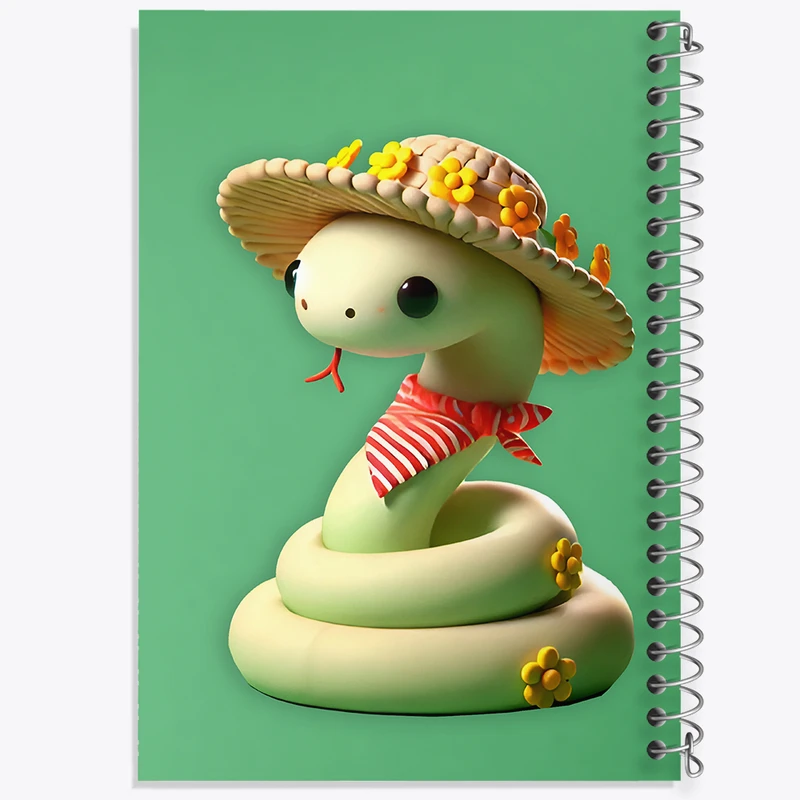 دفتر نقاشی 50 برگ خندالو طرح مار بامزه کد F9307