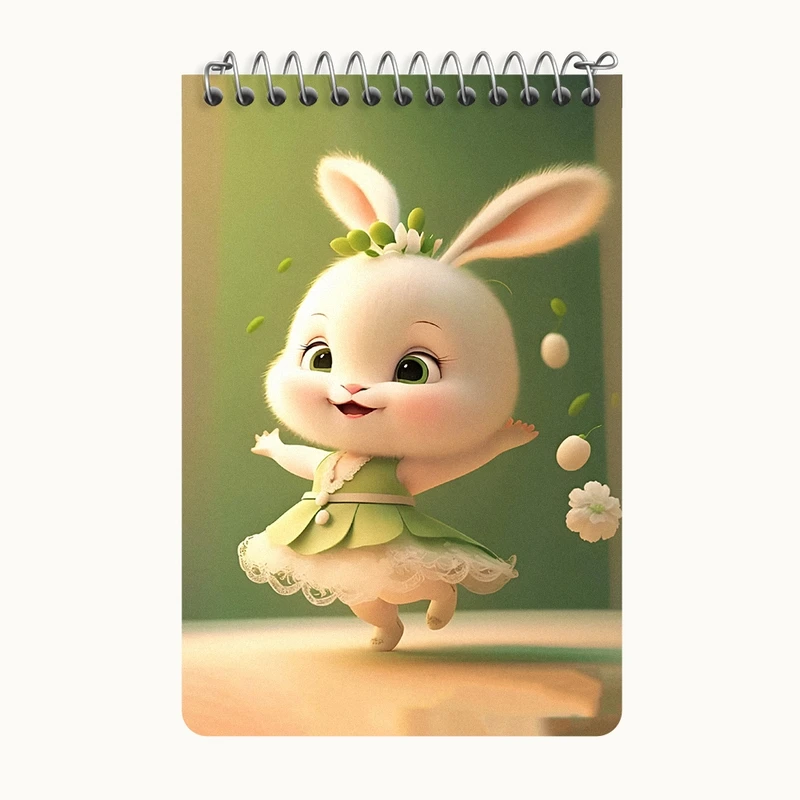 دفتر یادداشت 50 برگ خندالو طرح خرگوش کیوت کد F5680