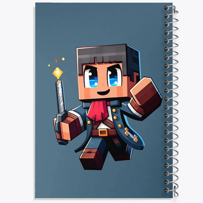 دفتر لیست خرید 50 برگ خندالو طرح ماینکرافت (Minecraft) کد F12064