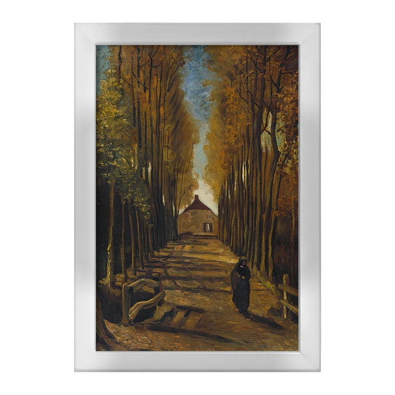 تابلو خندالو طرح نقاشی خیابان صنوبرها در پاییز اثر ونسان ونگوگ کد F12420