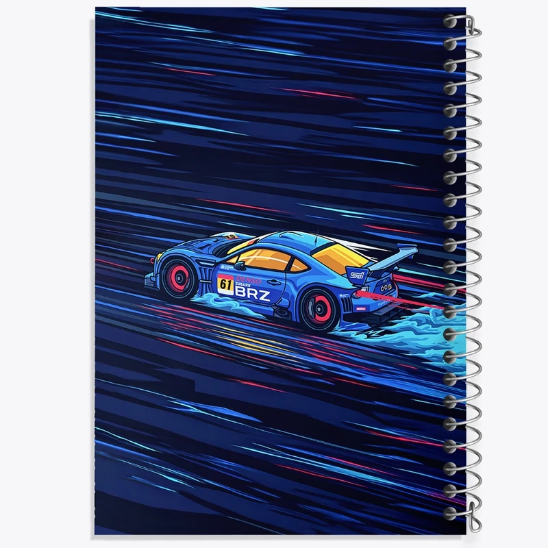 دفتر ژورنال نویسی 50 برگ خندالو مدل نقطه ای طرح ماشین مسابقه ای کد F4857