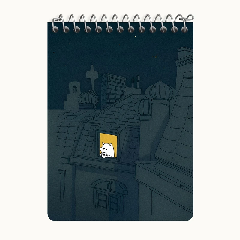 دفتر یادداشت 50 برگ خندالو طرح گربه (Cat) کد N4406