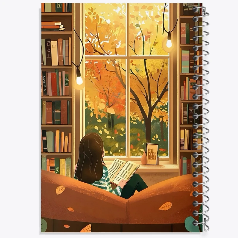 دفتر لیست خرید 50 برگ خندالو طرح دختر کتابخوان کد F10976