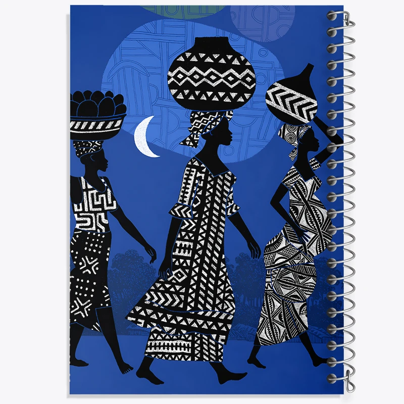 دفتر مشق 50 برگ خندالو طرح زن آفریقایی کد F4792