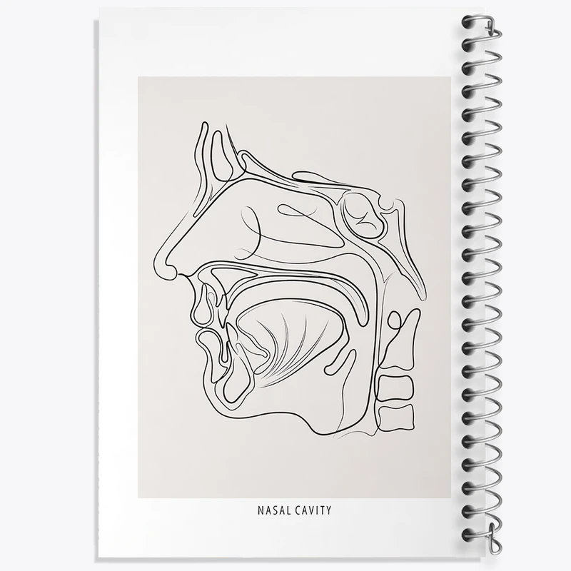 دفتر مشق 50 برگ خندالو طرح حفره بینی (Nasal Cavity) کد F13931