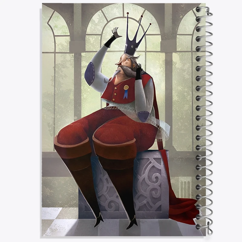 دفتر طراحی 50 برگ خندالو طرح پادشاه کد N6431