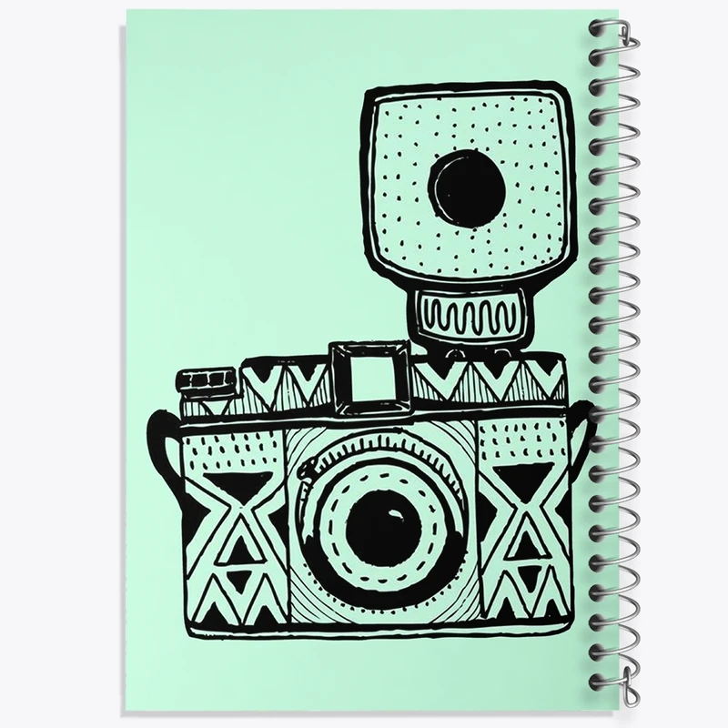 دفتر طراحی 50 برگ خندالو طرح دوربین  کد 1699