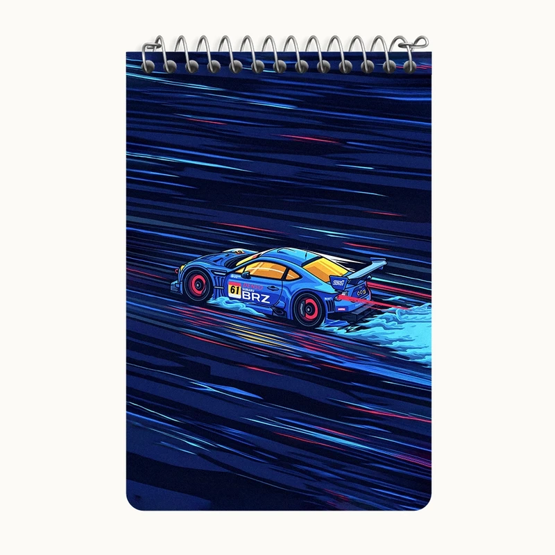 دفتر یادداشت 50 برگ خندالو طرح ماشین مسابقه ای کد F4857