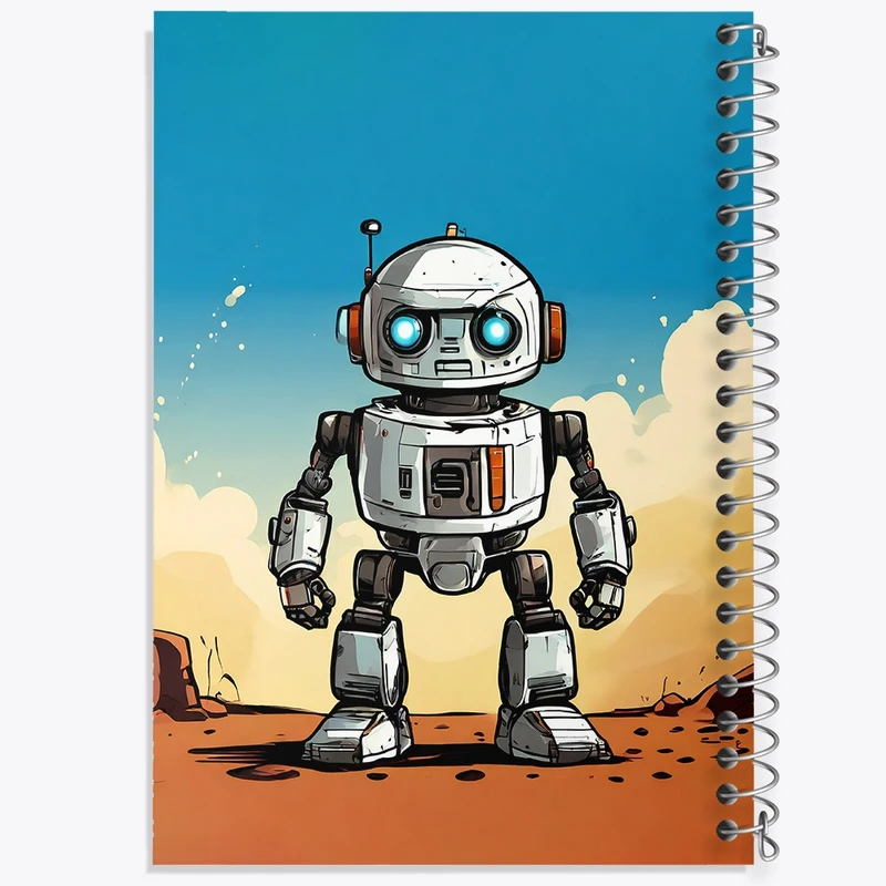 دفتر طراحی 50 برگ خندالو طرح ربات کیوت کد N1585