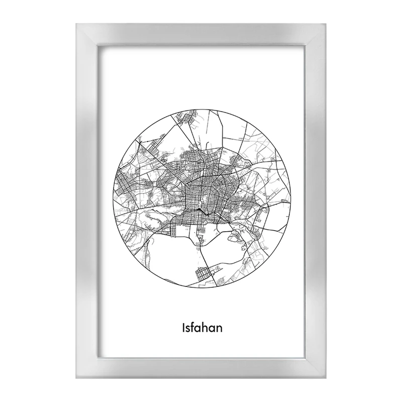 تابلو خندالو طرح نقشه شهر اصفهان کد F1710