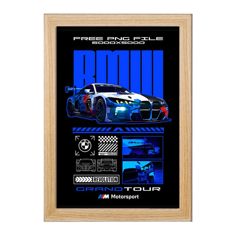 تابلو خندالو طرح بی ام دبلیو (BMW) کد F13736