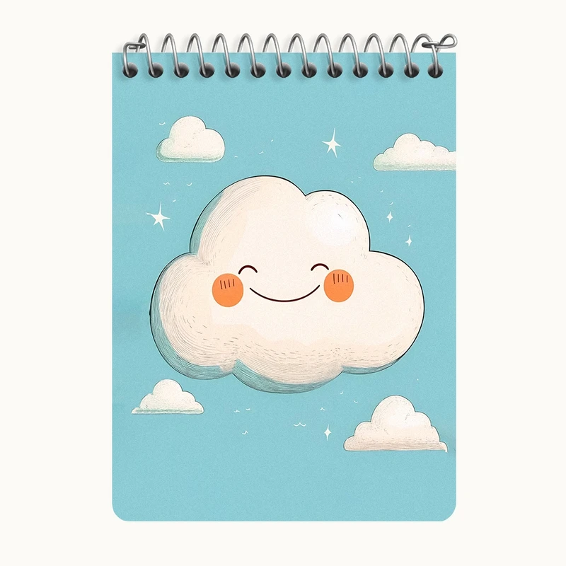 دفتر یادداشت 50 برگ خندالو طرح ابر بامزه کد N6833