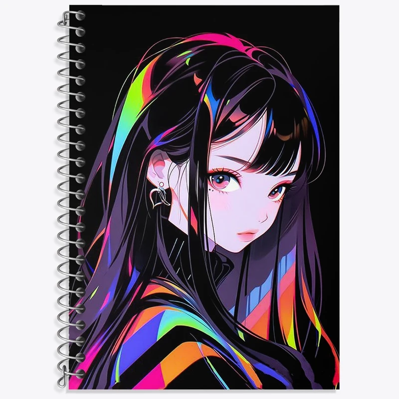 دفتر زبان 50 برگ خندالو مدل سه خط طرح دخترانه کد F2936