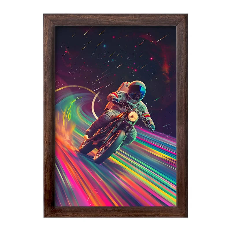 تابلو خندالو طرح فضانورد موتورسوار کد F12888