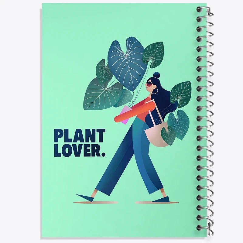 دفتر ژورنال نویسی 50 برگ خندالو مدل نقطه ای طرح عاشق گیاه کد N6963