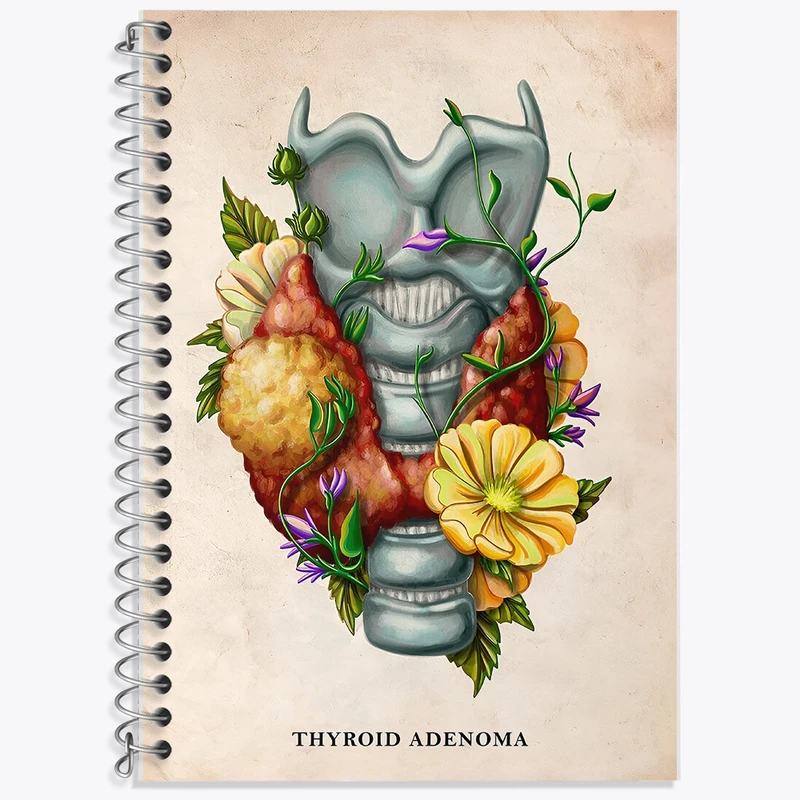 دفتر لغت 50 برگ خندالو طرح آناتومی تیروئید (Thyroid Anatomy) کد F13977