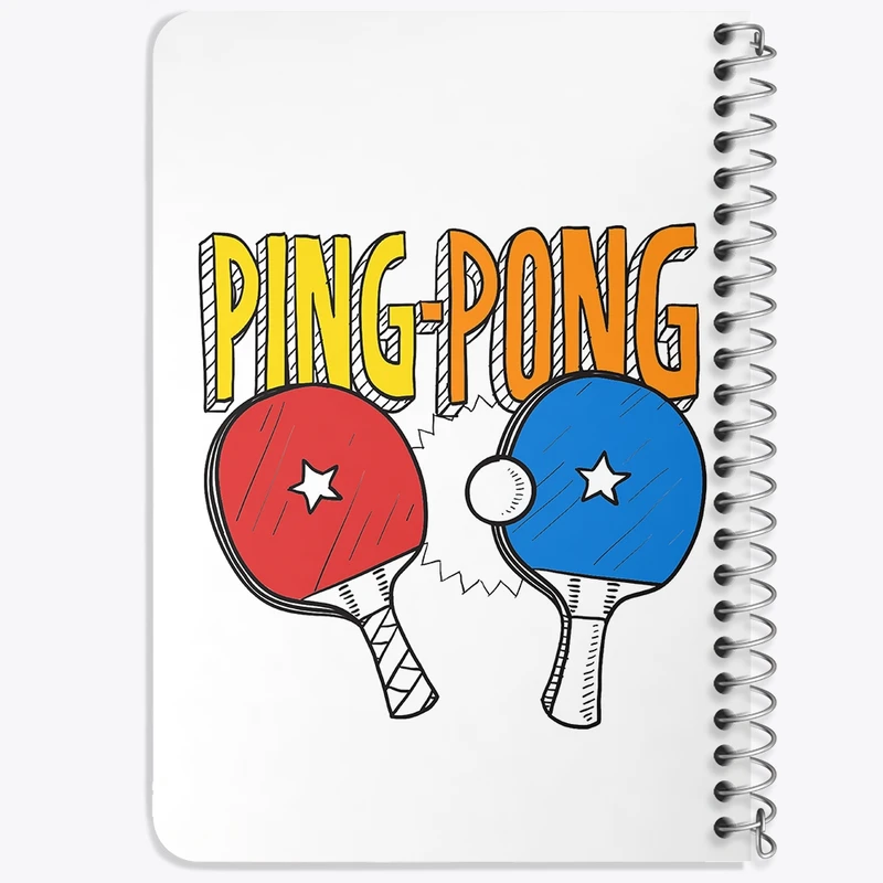 دفتر یادداشت 50 برگ خندالو طرح پینگ پنگ Ping Pong کد 27988