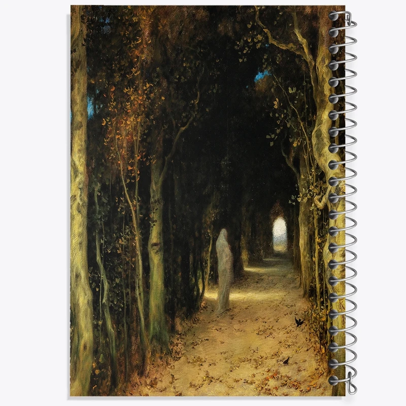 دفتر شطرنجی 50 برگ خندالو طرح نقاشی لیدی آبسنت اثر فردیناند کلر کد F12377