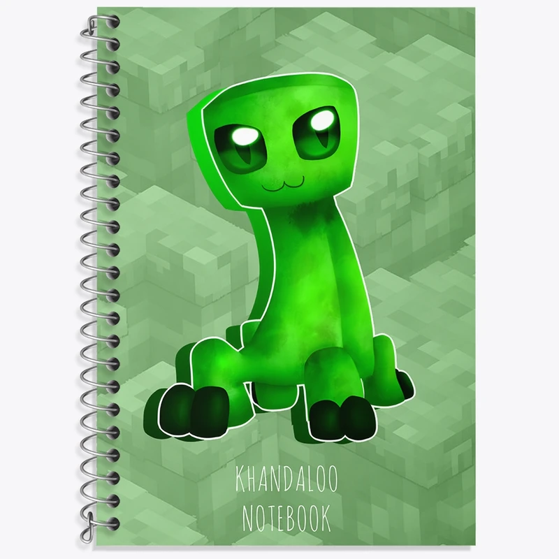 دفتر لغت 50 برگ خندالو طرح بازی ماینکرافت (Minecraft) کد N8715