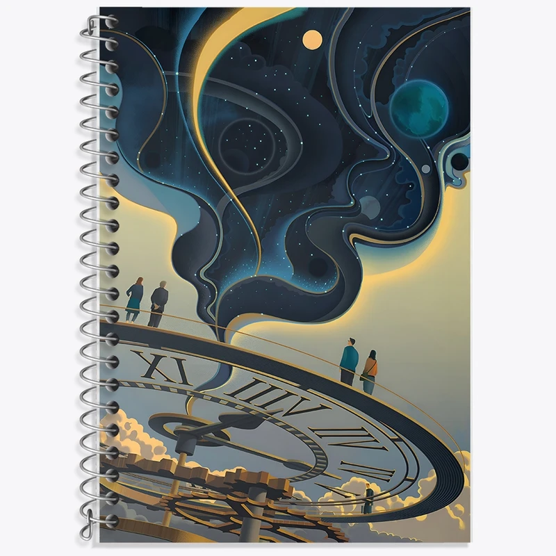 دفتر زبان 50 برگ خندالو مدل سه خط طرح زمان کد F10624