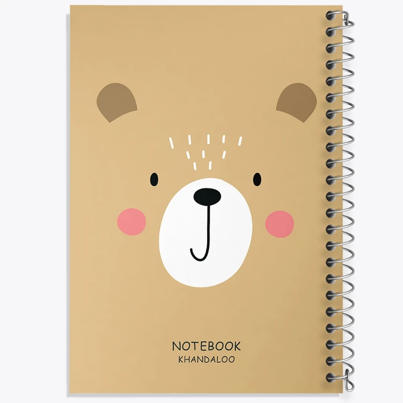 دفتر طراحی 50 برگ خندالو طرح خرس کیوت کد N1156