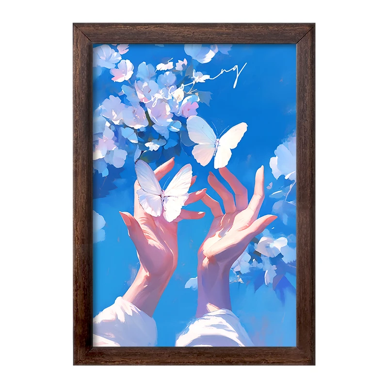 تابلو خندالو طرح دست و پروانه کد F11075