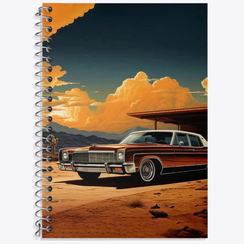 دفتر لغت 50 برگ خندالو طرح ماشین کلاسیک کد F3033