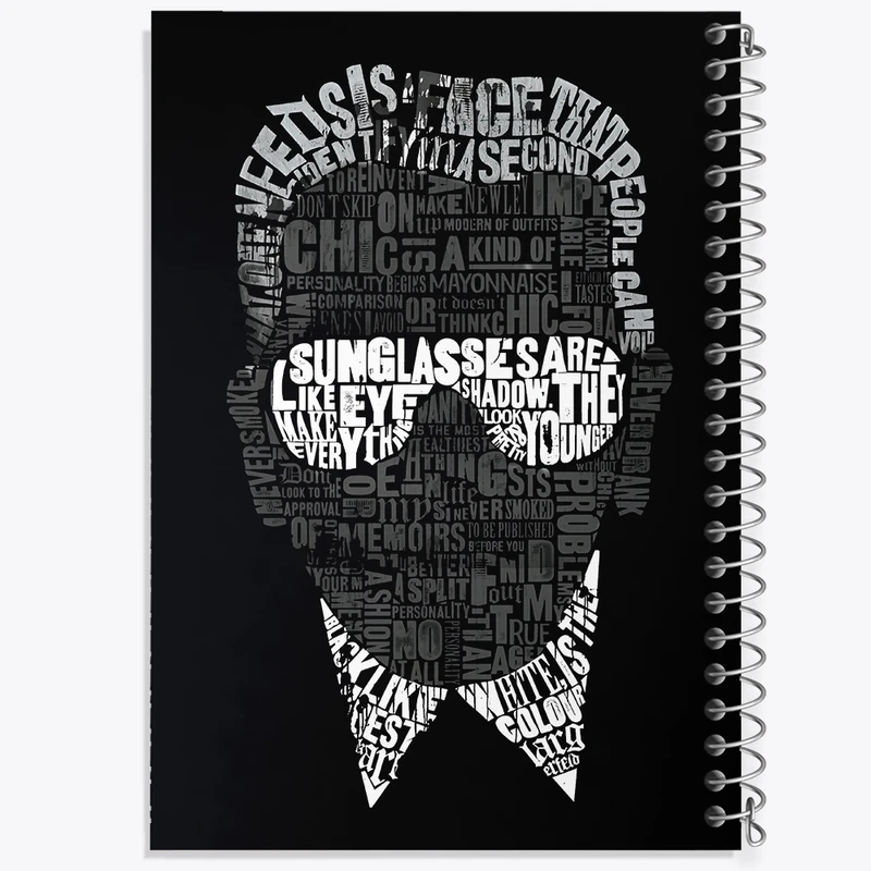 دفتر طراحی 50 برگ خندالو طرح کارل لاگرفلد کد F4096