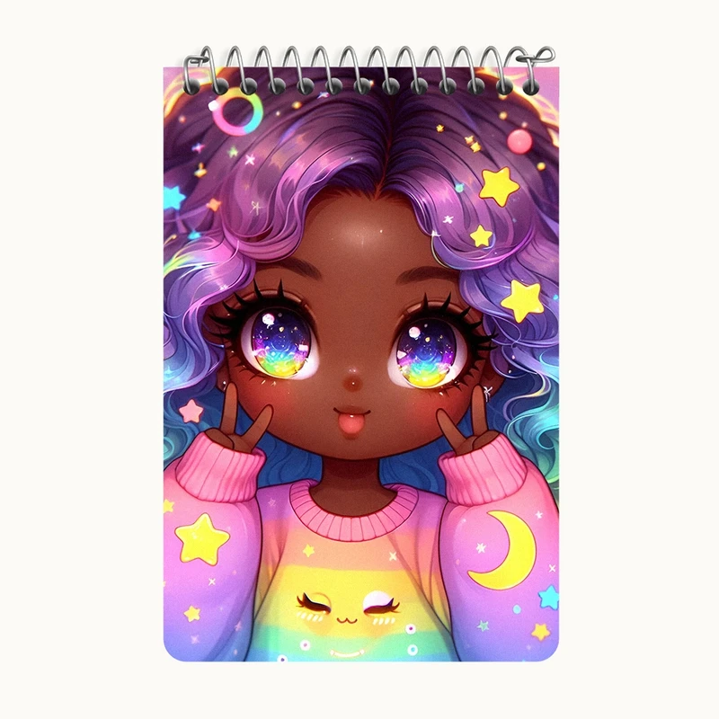 دفتر یادداشت 50 برگ خندالو طرح دخترانه کیوت کد F6054