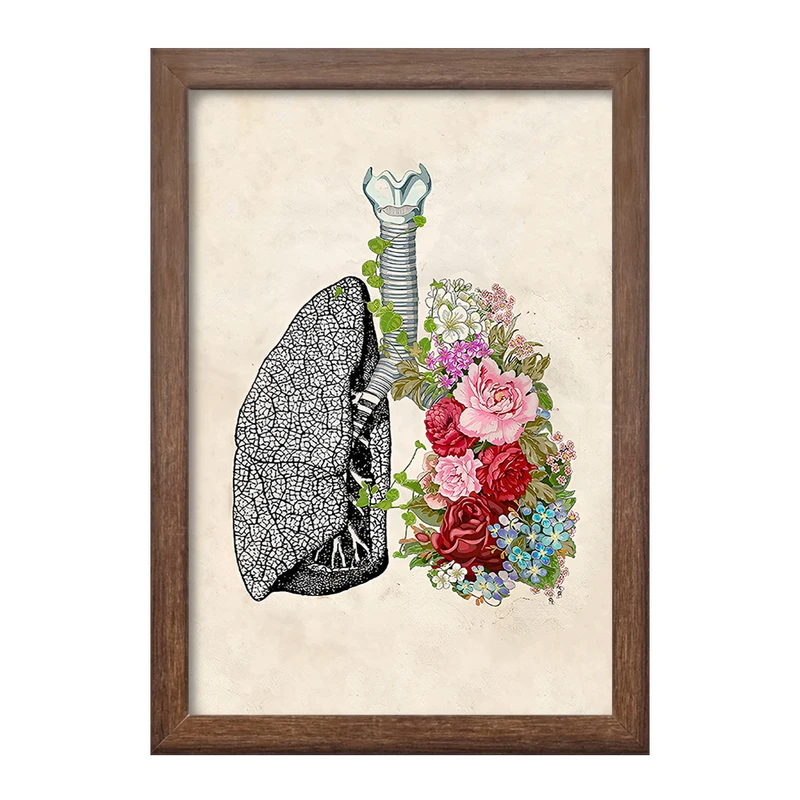 تابلو خندالو طرح آناتومی ریه ها (Lungs Anatomy) کد F14030