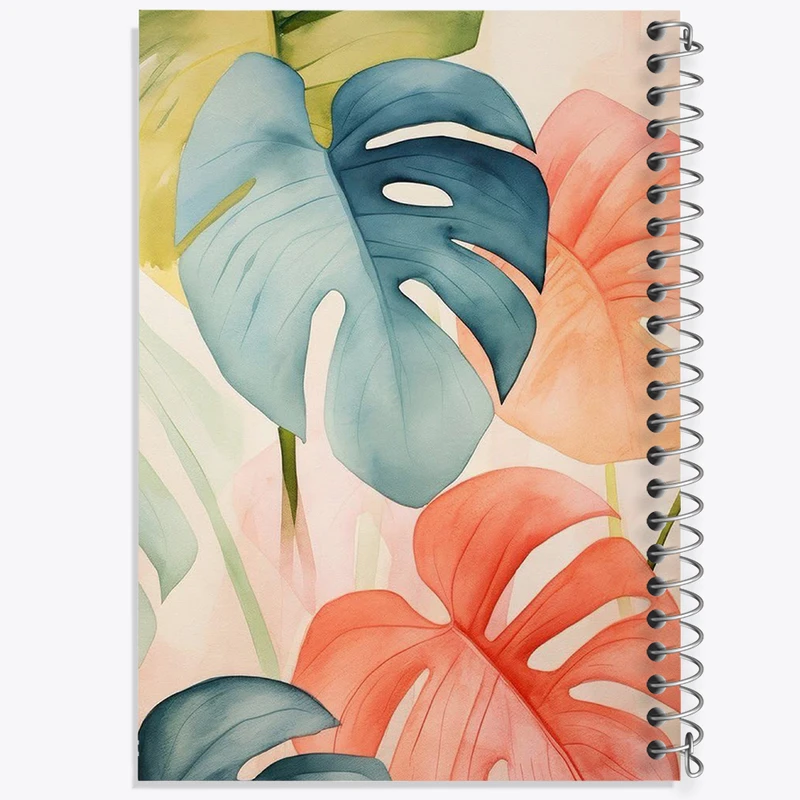 دفتر مشق 100 برگ خندالو طرح برگ انجیری کد N9418