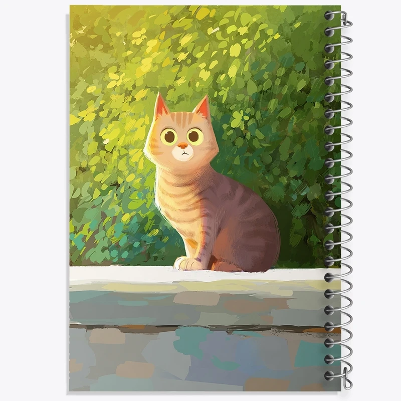 دفتر طراحی 50 برگ خندالو طرح گربه (Cat) کد F569